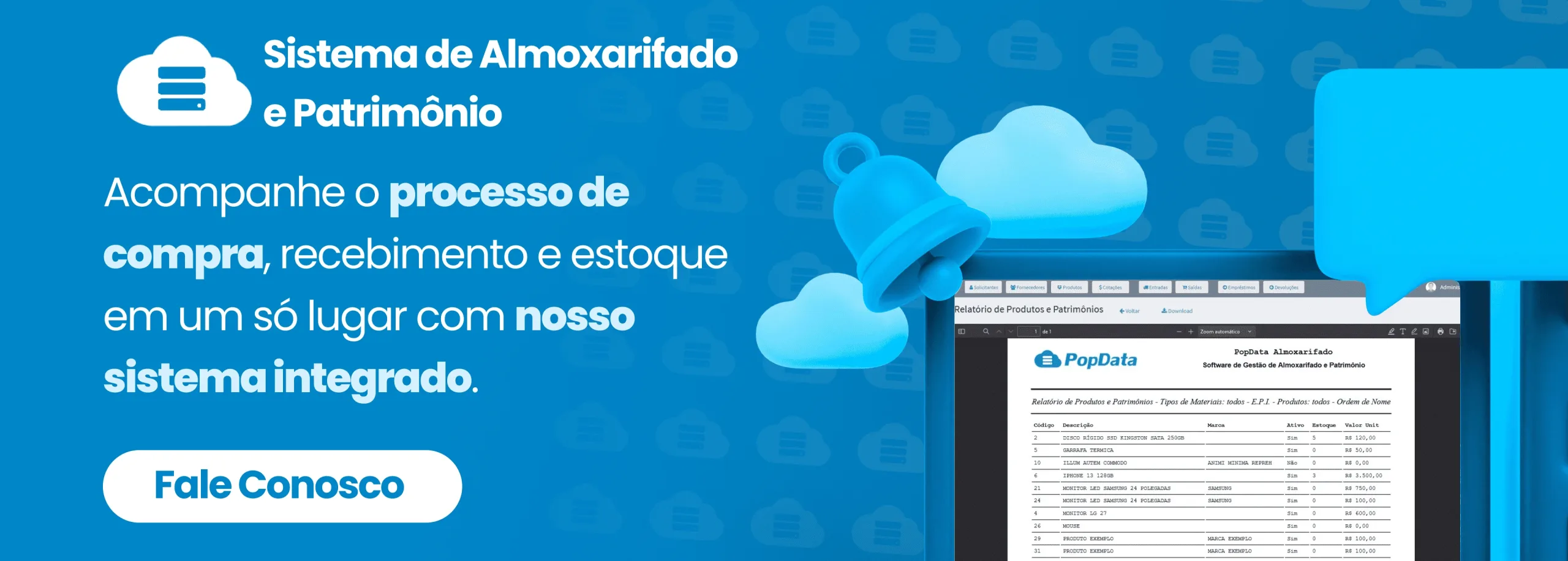 Acompanhe o processo de compra, recebimento e estoque em um só lugar com nosso sistema integrado.