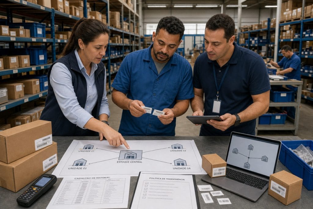 Equipe planeja a integração dos estoques e dos processos de diferentes unidades da empresa.